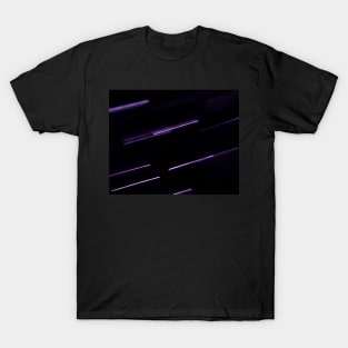 Purple shooting stars blurred lights T-Shirt